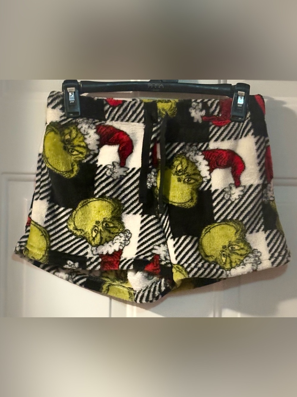 Dr. Seuss The Grinch in Christmas Hat Soft Sleep Shorts size XS